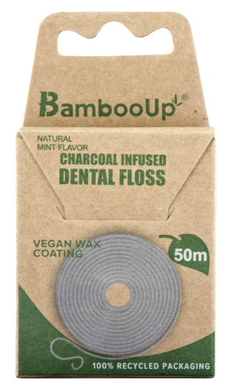 BAMBOO UP charcoal 50 m tooth thread 1 pcs