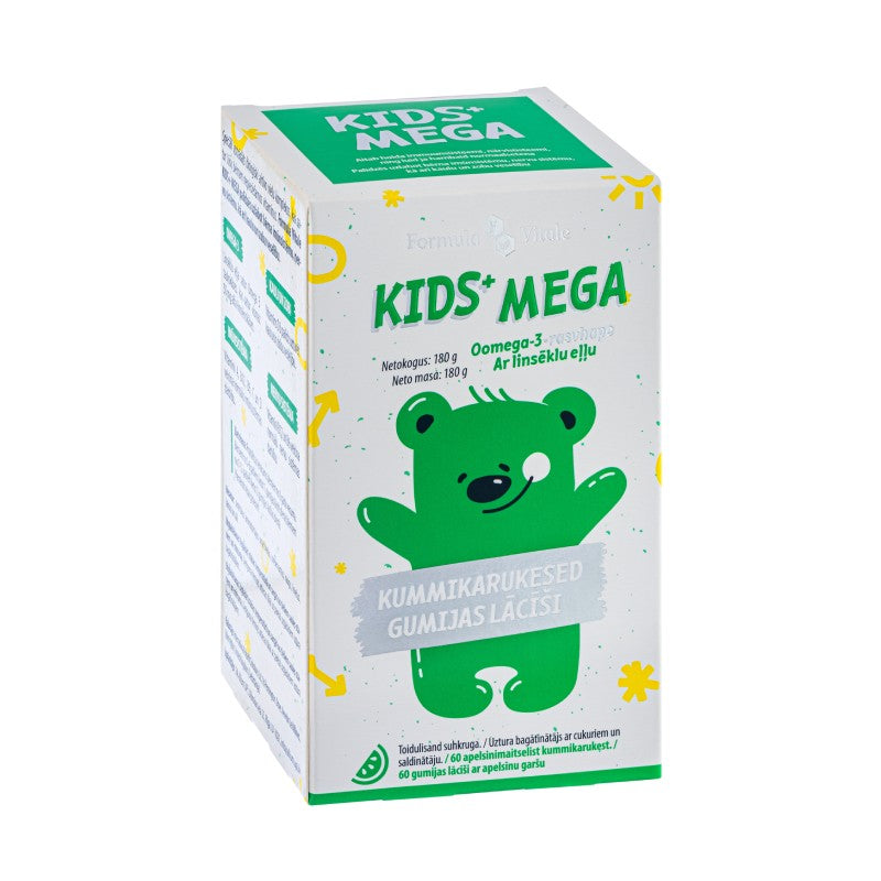 FORMULA VITALE Kids+ Mega gummy bears with linseed oil N60