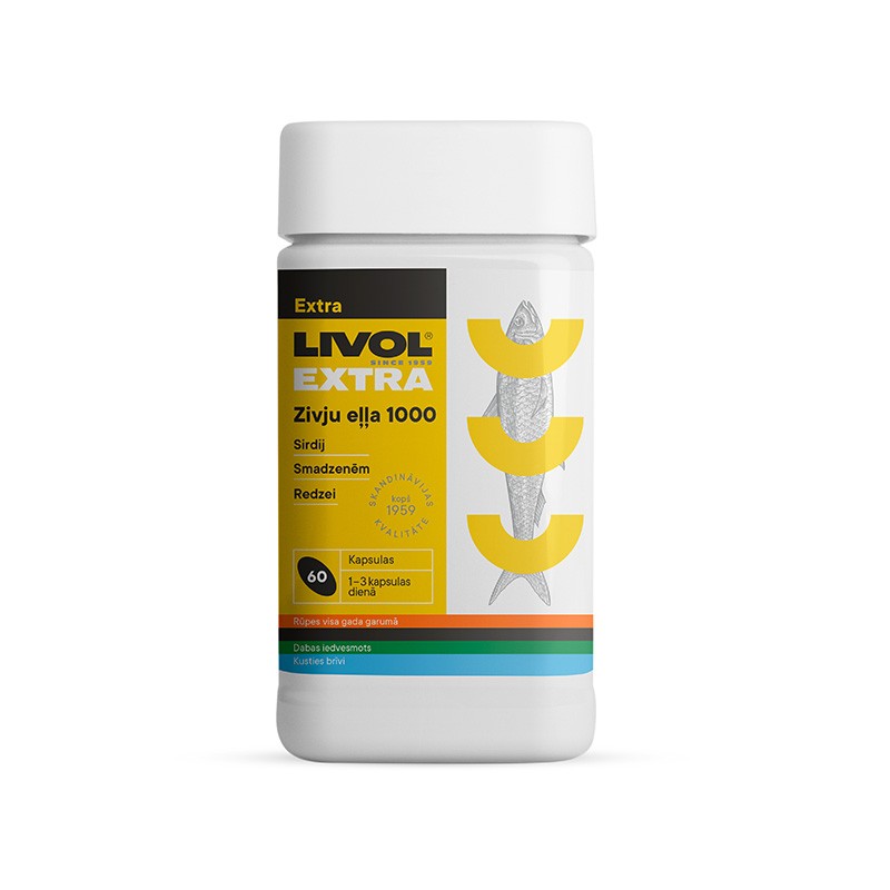 LIVOL EXTRA OMEGA-3 Fish oil 1000 mg Kapsula N60
