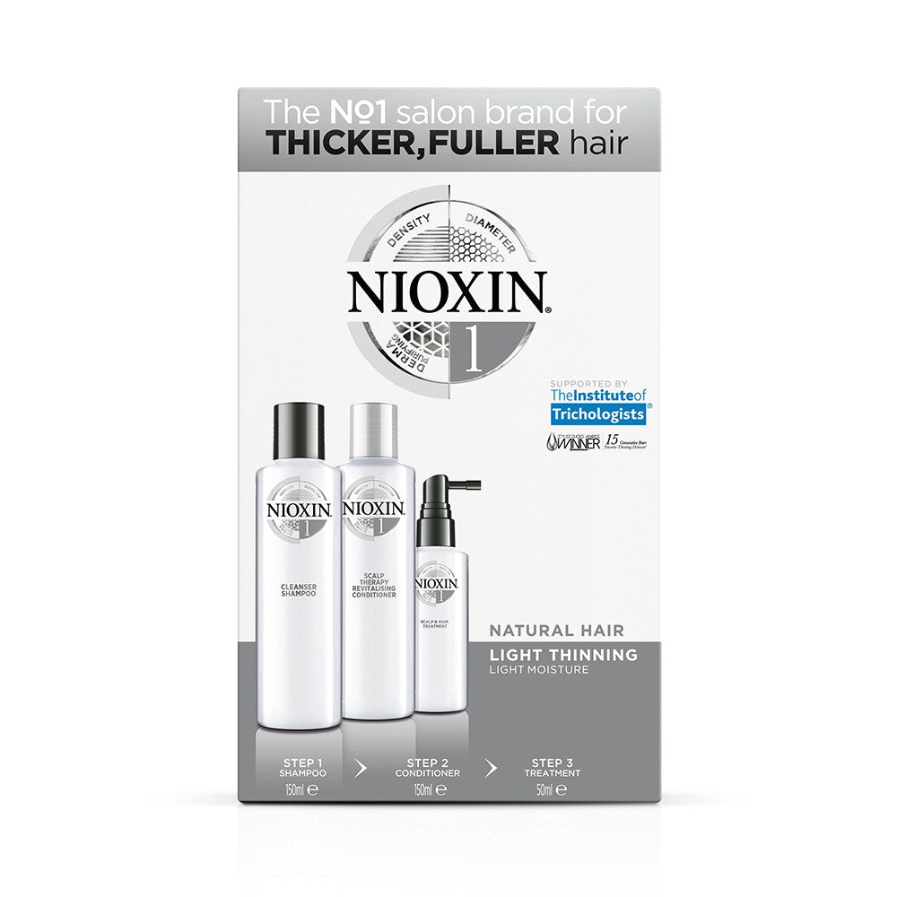 NIOXIN System 1 - set for natural hair with a slight tendency to thinning 150 + 150 + 50 ml