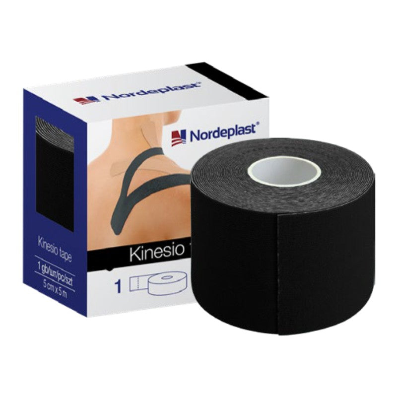 NORDEPLAST Kinesiology tape black 5cmx5m, 1 pc.