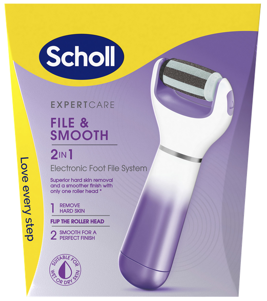 SCHOLL File  Smooth 2 in 1 electronic foot file 1 pc.