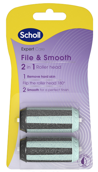 SCHOLL fille  Smooth foot files reserves rollers 2 pcs