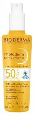 Bioderma Photoderm Invisible Spray Sunscreen For Sensitive Skin Spf 50+, 200 ml