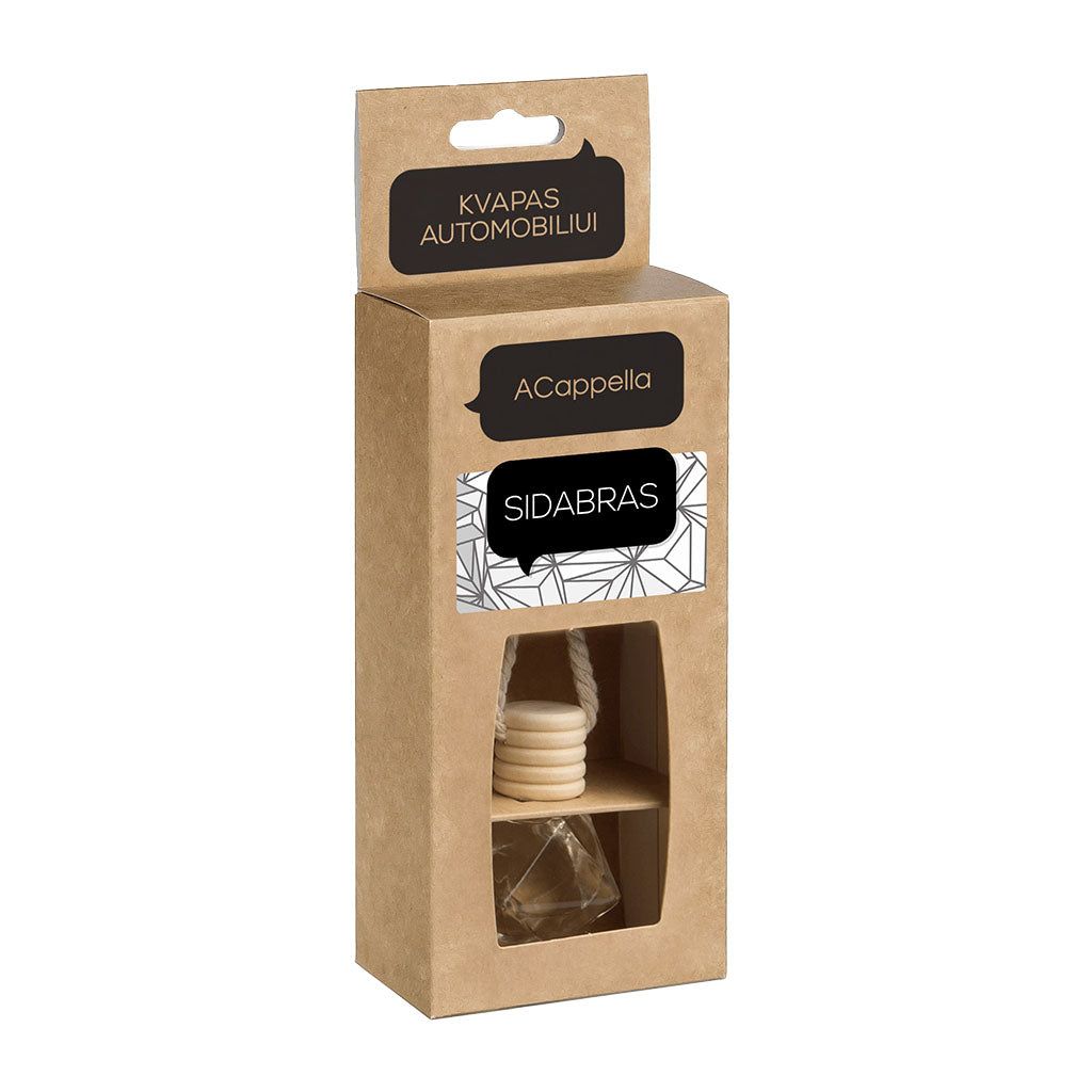 ACappella car fragrance glass polygon Silver 7ml